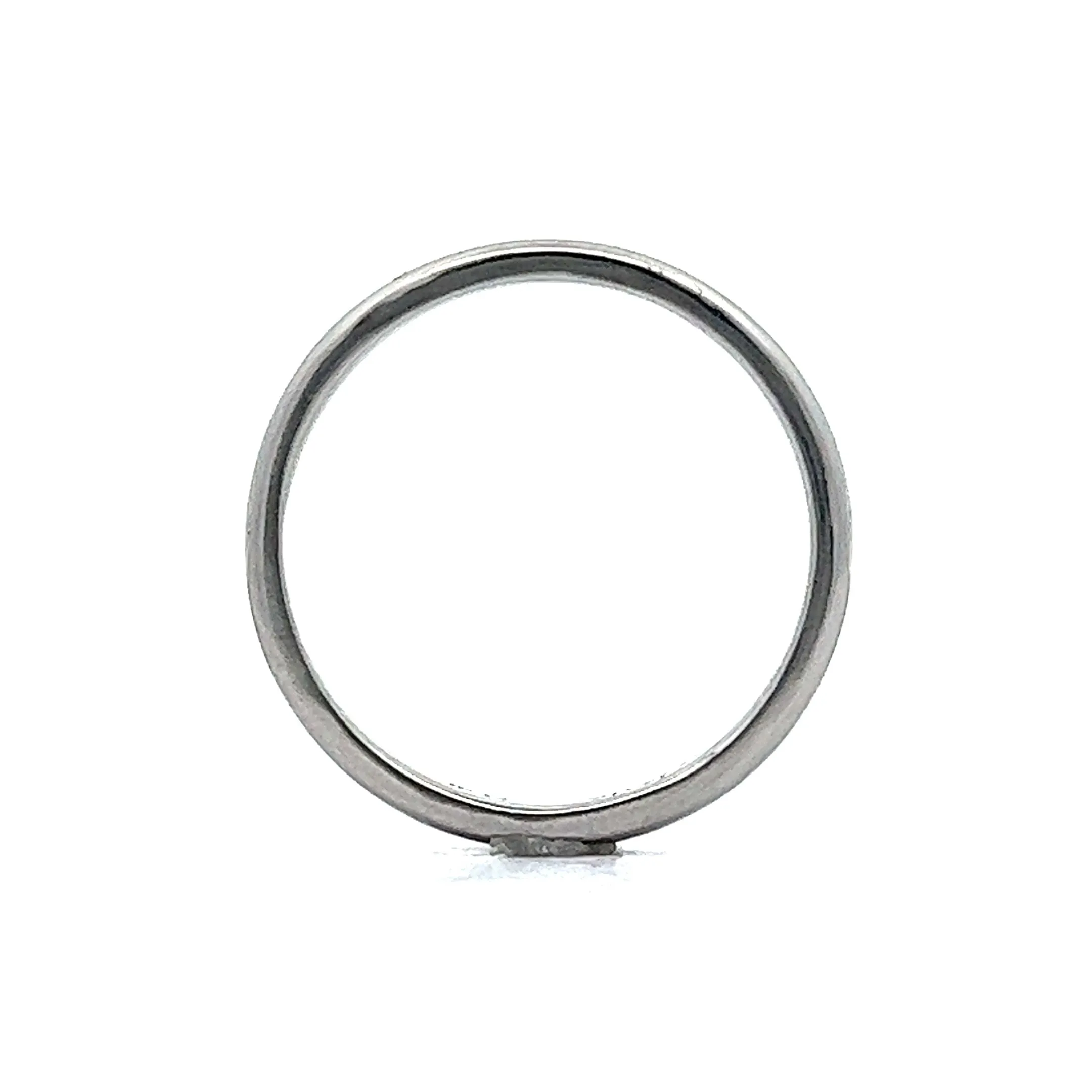 2mm Half Round Wedding Band in Platinum