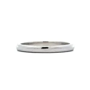 2mm Half Round Wedding Band in Platinum