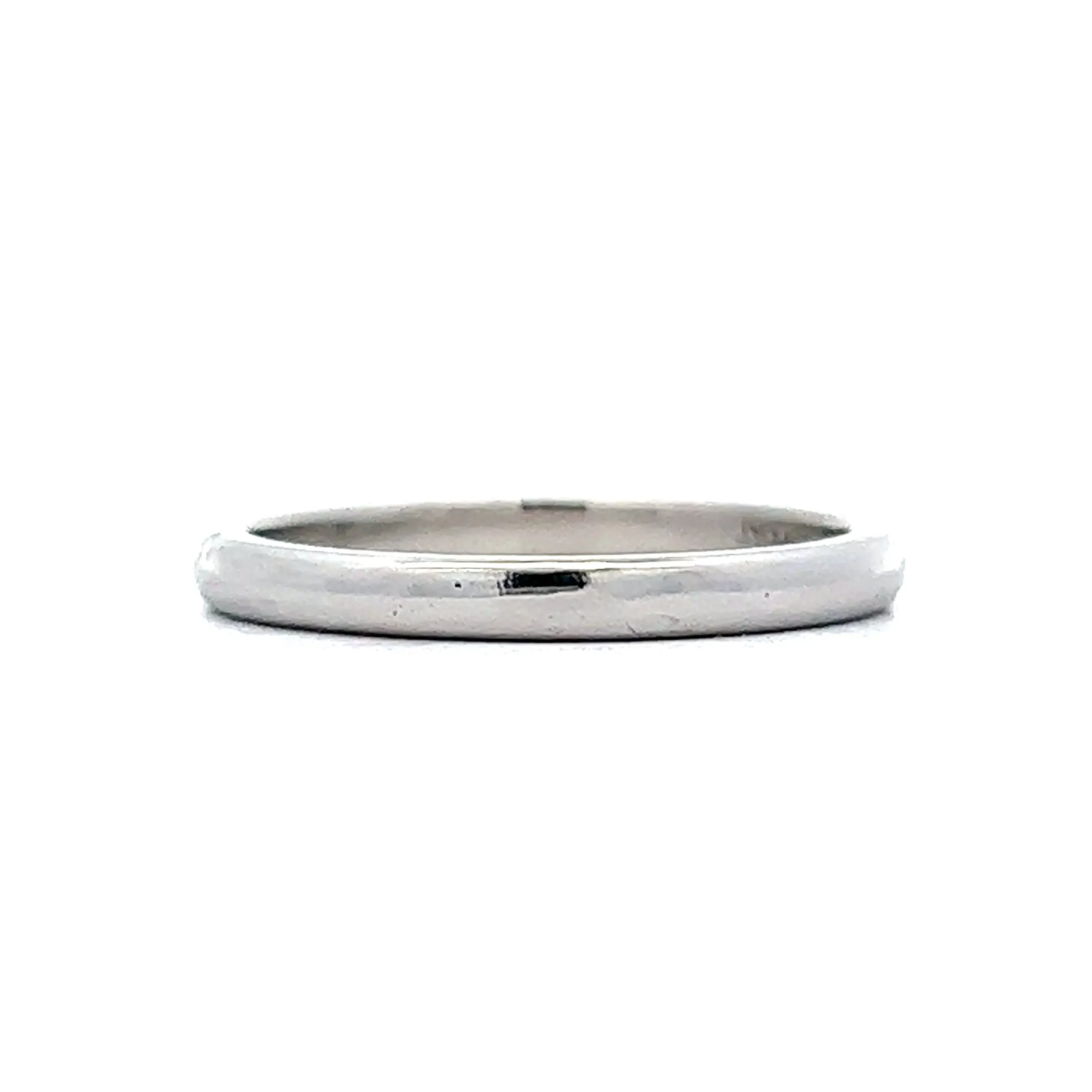 2mm Half Round Wedding Band in Platinum