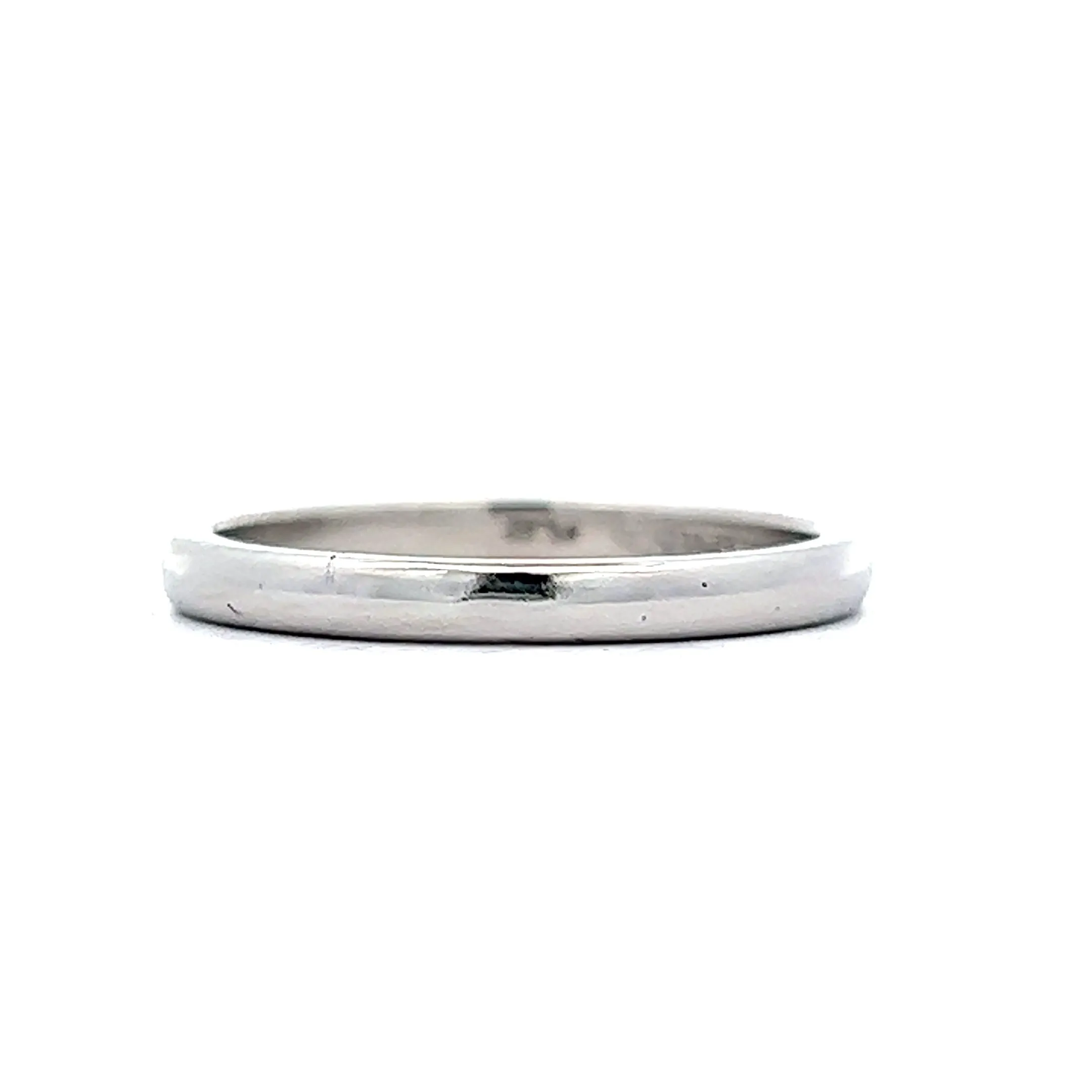 2mm Half Round Wedding Band in Platinum