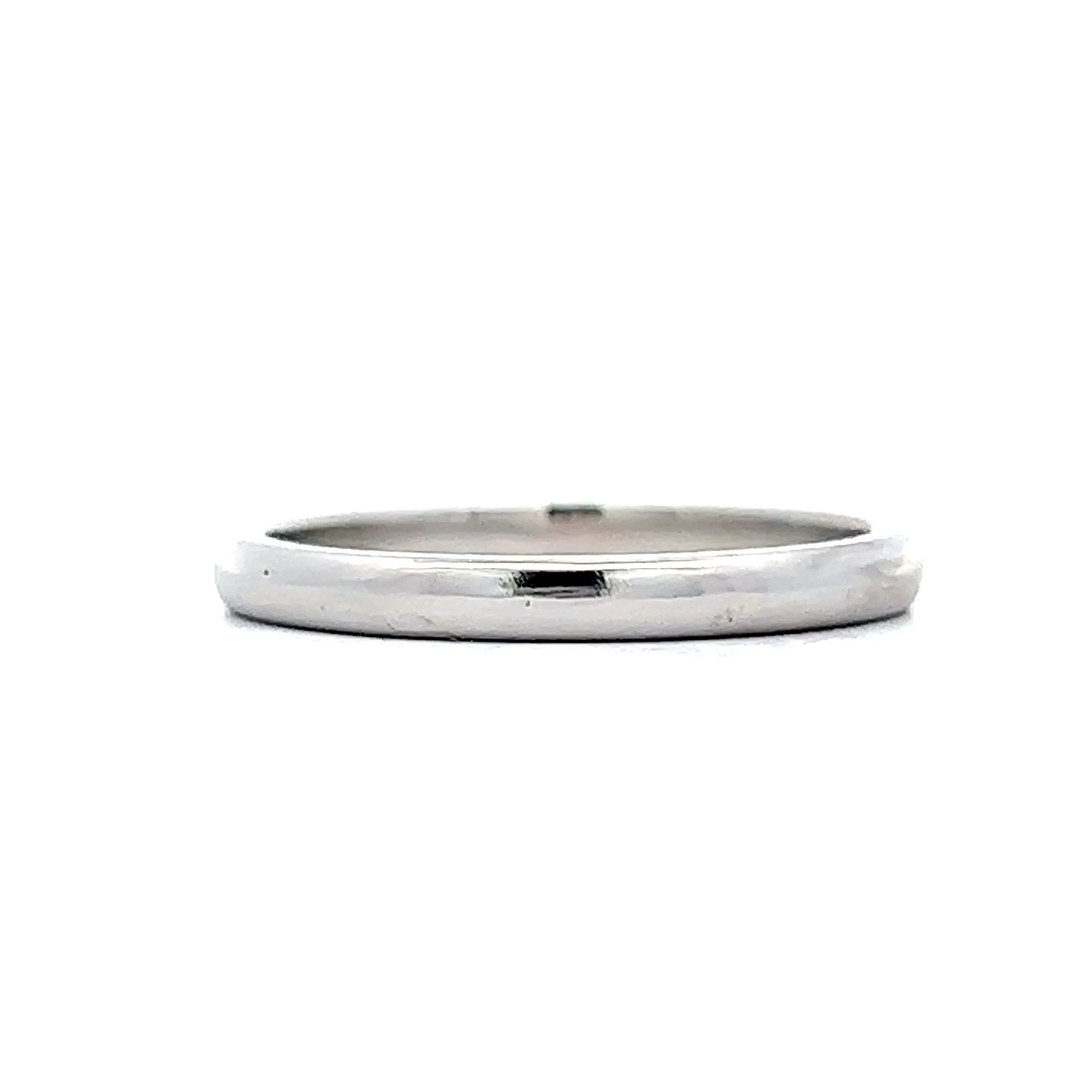 2mm Half Round Wedding Band in Platinum