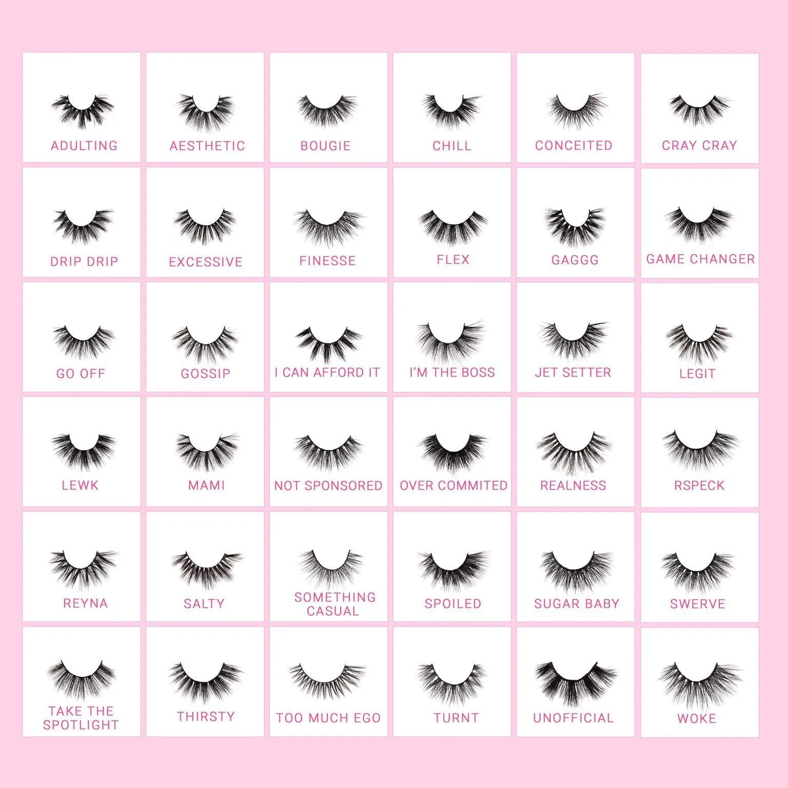 36 Styles 3D Silk Collection