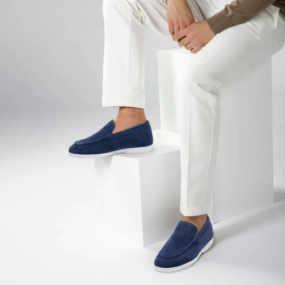5 CM / 1.95 Inches CMR CHAMARIPA Men's Elevator Shoes - Suede Apron Toe Loafers