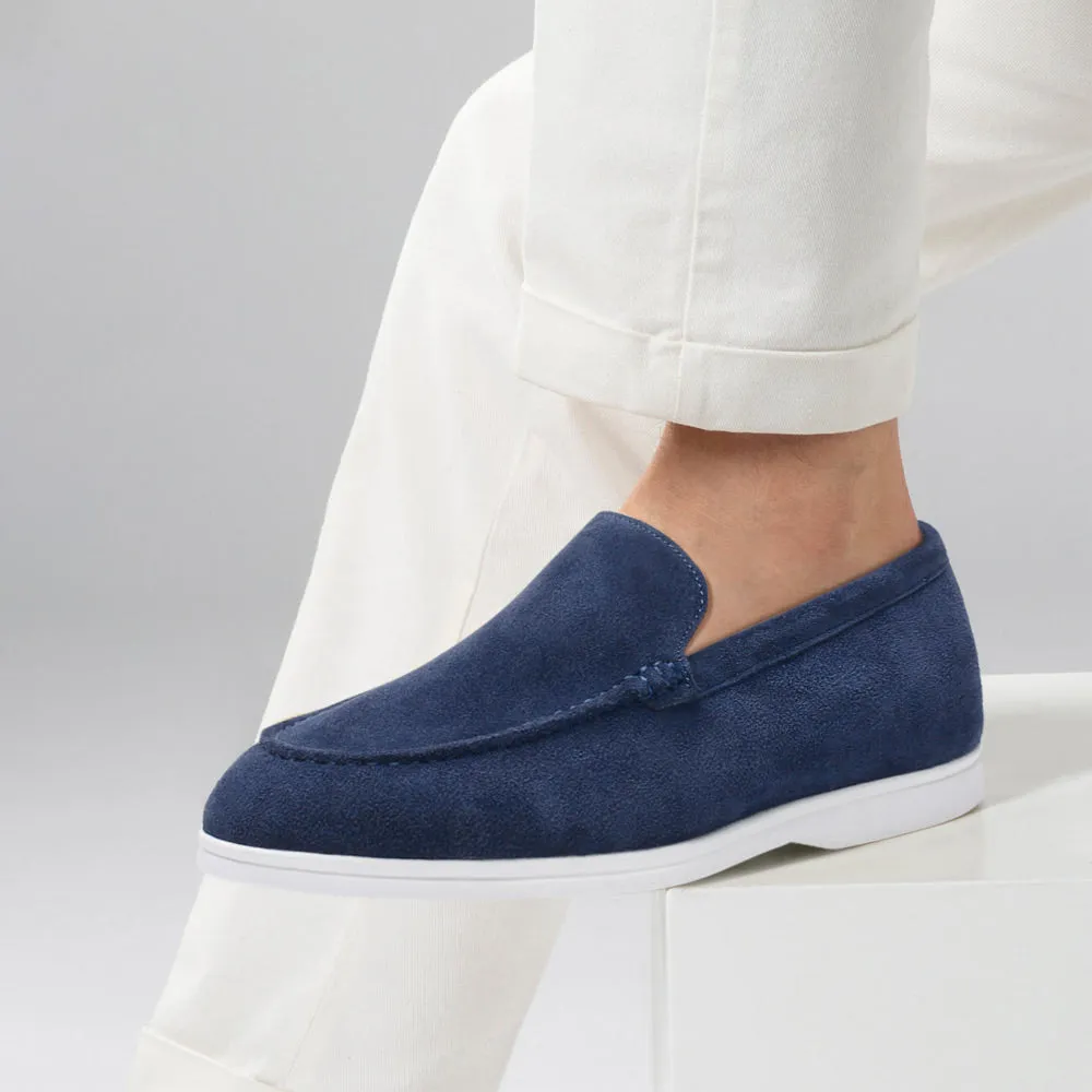 5 CM / 1.95 Inches CMR CHAMARIPA Men's Elevator Shoes - Suede Apron Toe Loafers