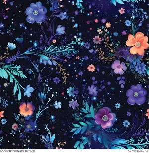 Galactic Floral 10 Printed Vinyl Sheet/Wrap