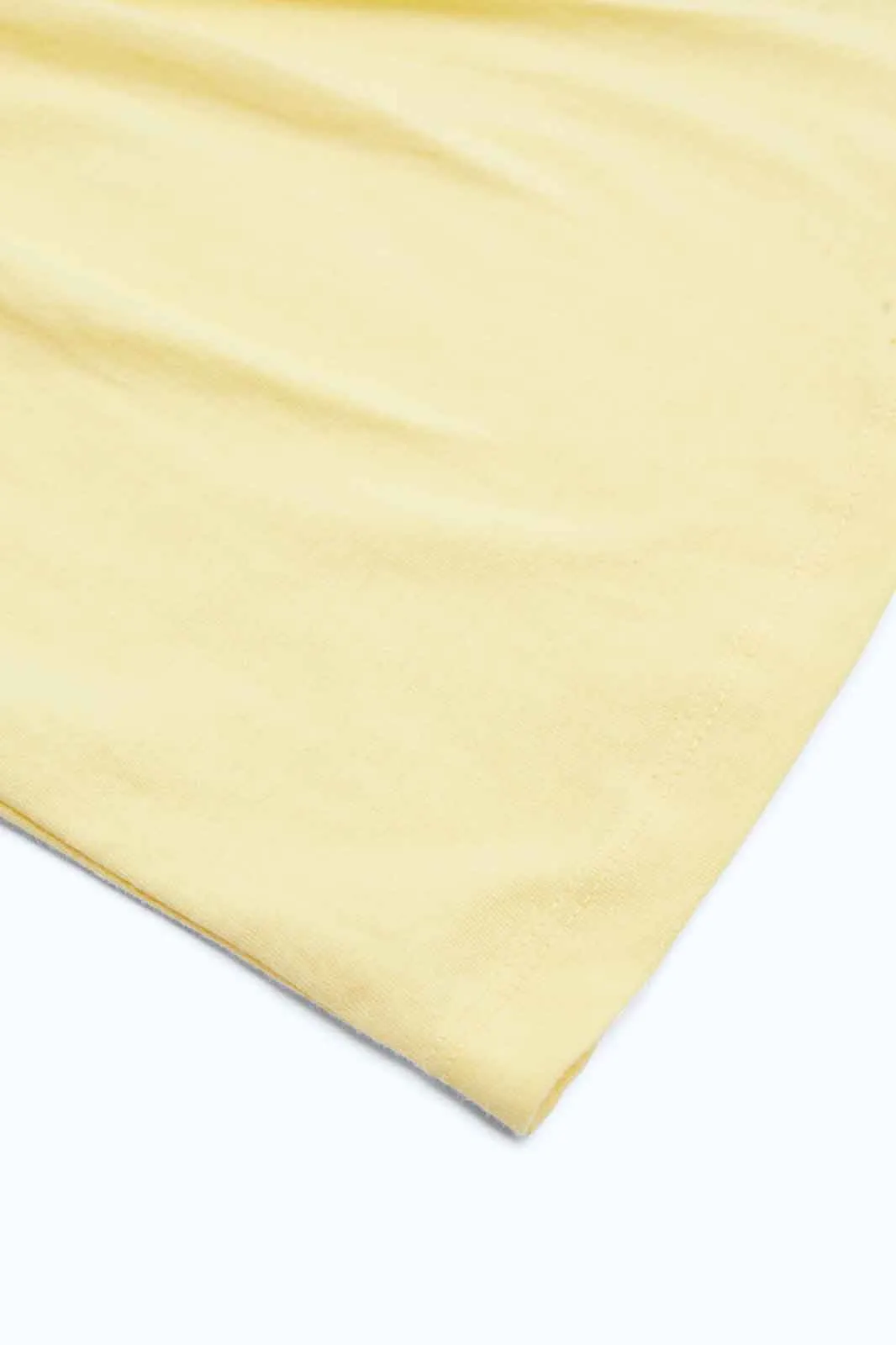 Girls Yellow Solid Schiffli Blouse
