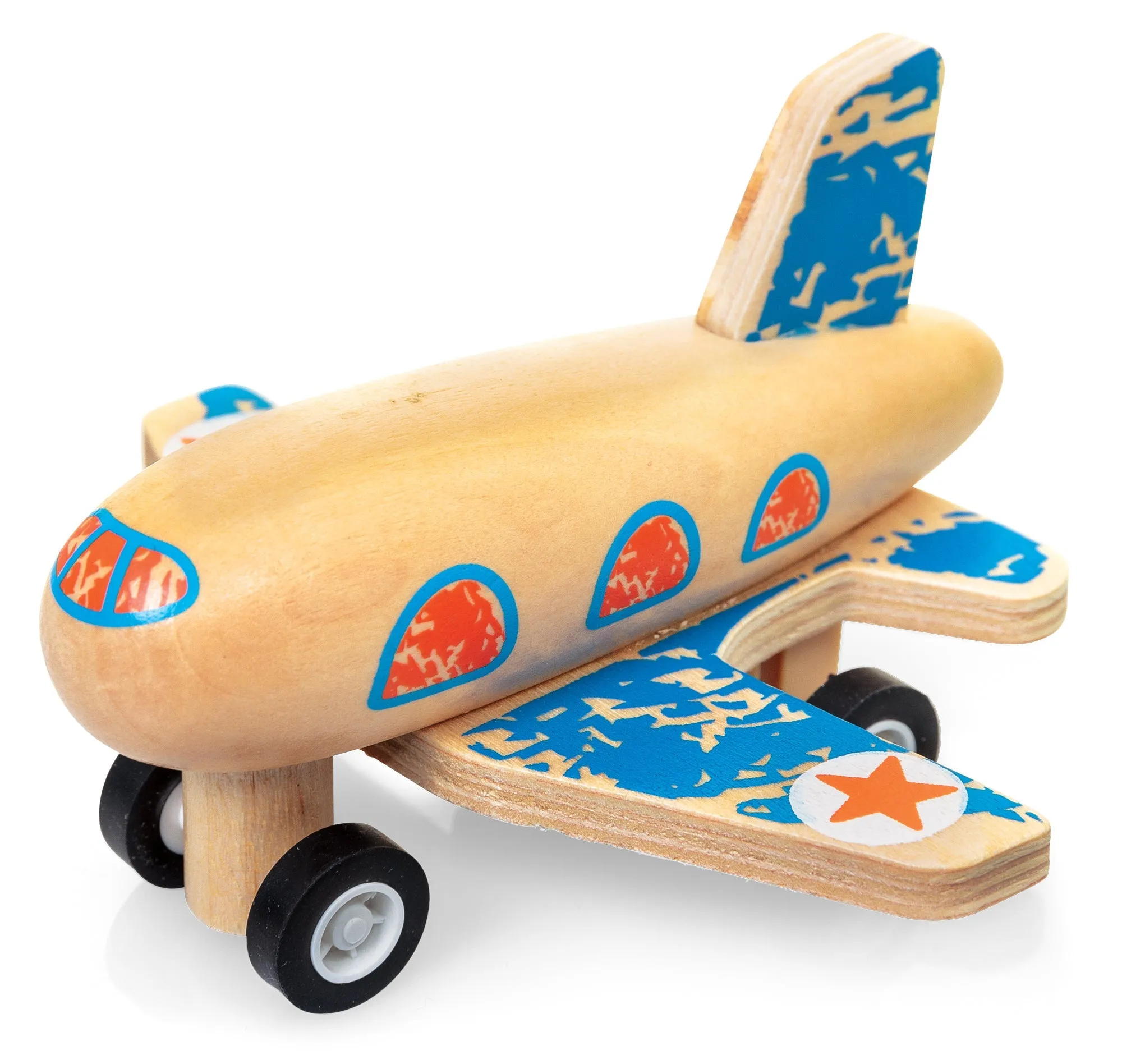 Tobar Wooden Pull-Back Aeroplane Assorted Styles