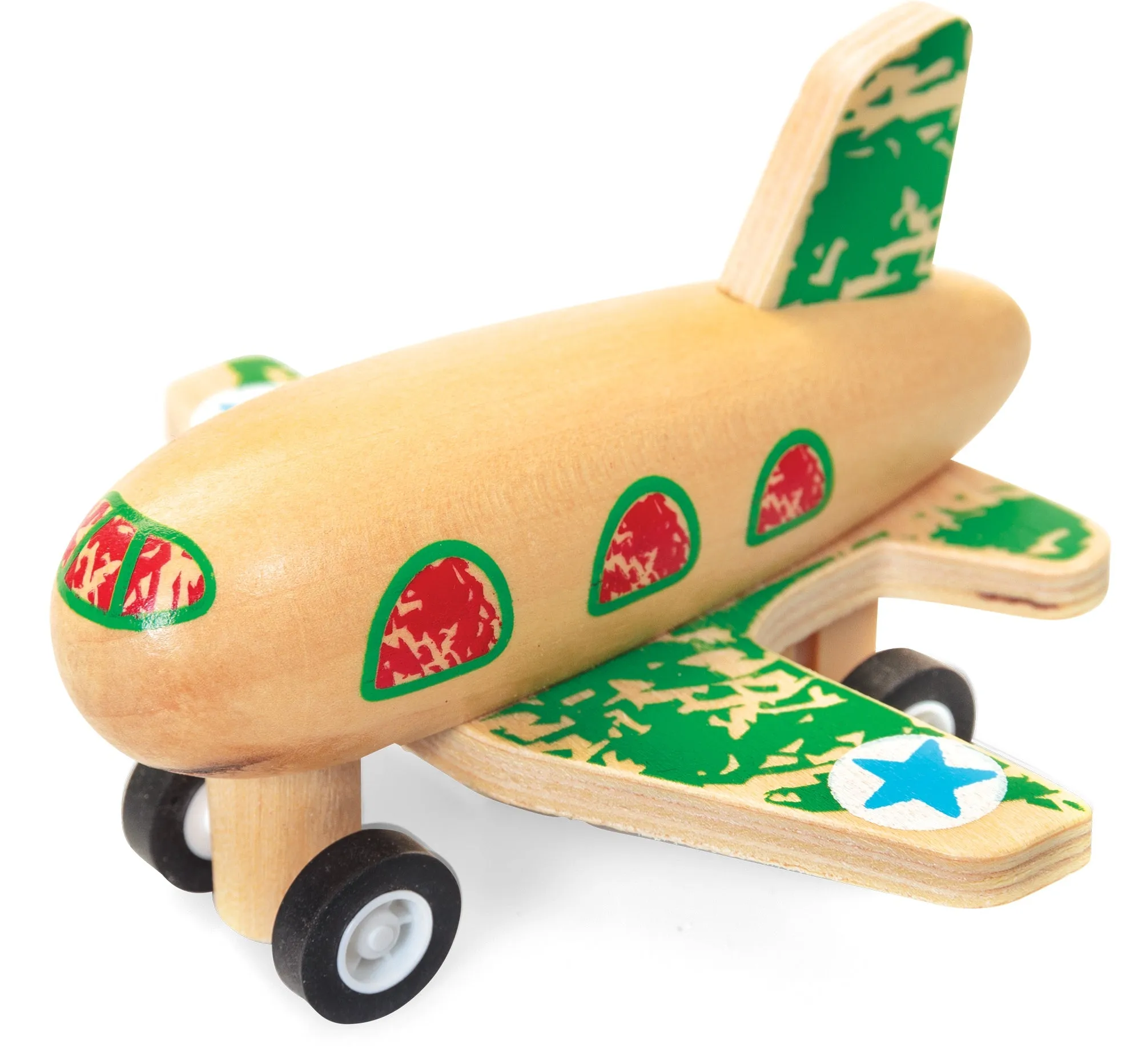 Tobar Wooden Pull-Back Aeroplane Assorted Styles