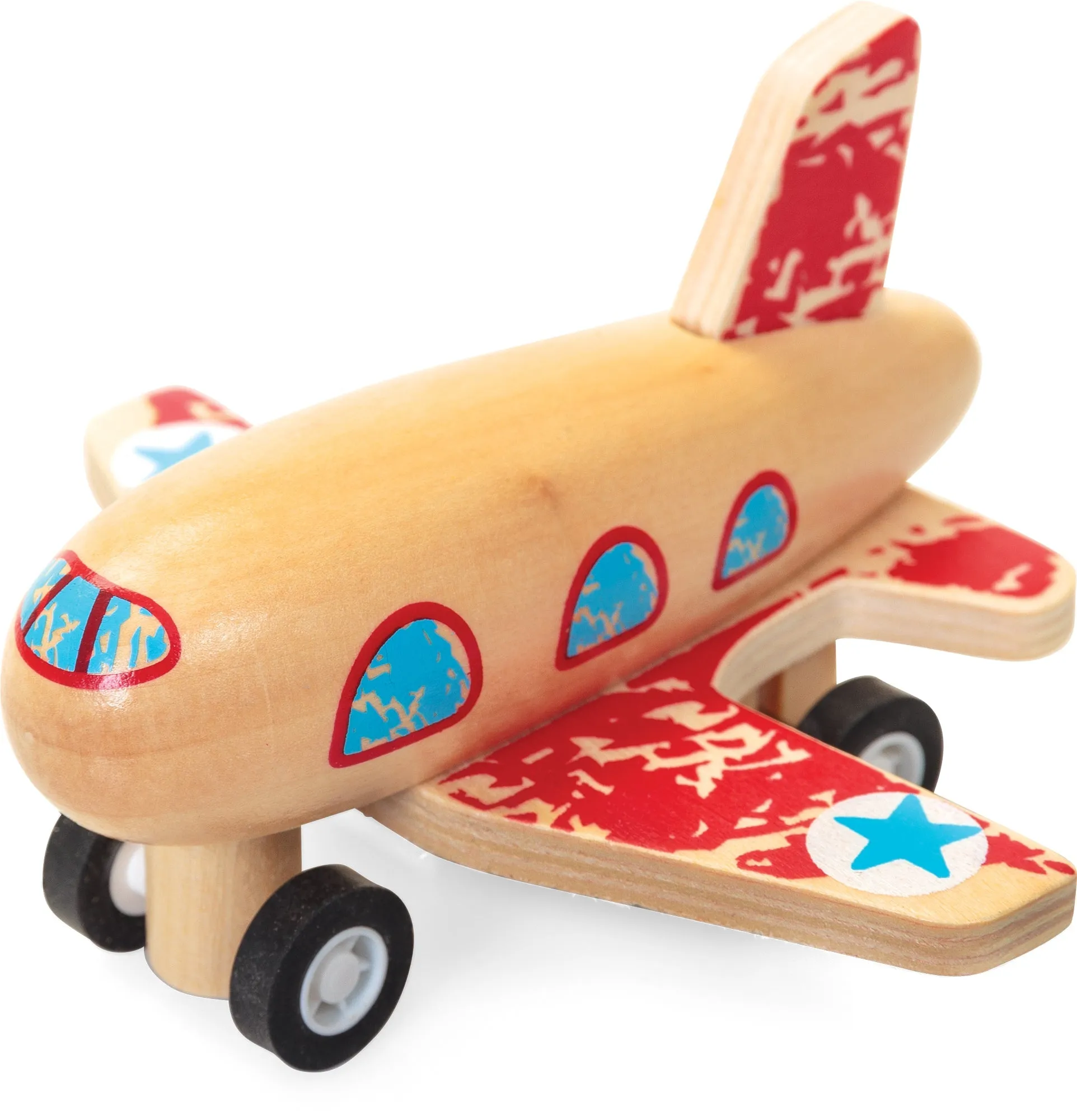 Tobar Wooden Pull-Back Aeroplane Assorted Styles